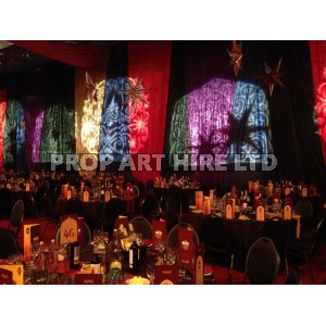 Moroccan drapes and gold stars
